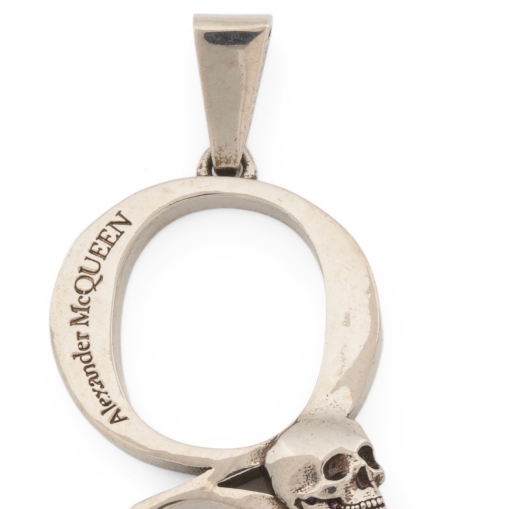Alexander Mcqueen Alphabet Skull Charm Silver Tone Q Letter 175$
